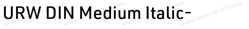 URW DIN Medium Italic字体转换